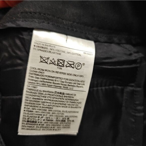 NWT BANANA REPUBLIC SLOAN BLACK SLIM ANKLE FIT STRETCH PANTS SIZE 2 - Picture 10 of 11